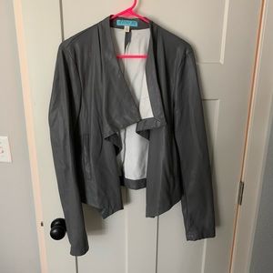 Free with purchase -Faux Leather Gray Jacket